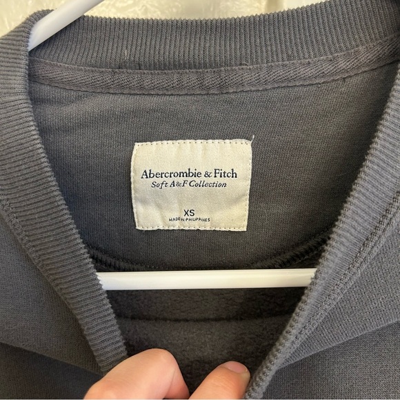 Abercrombie & Fitch Gray Paris France Sweatshirt Cozy Essential Soft A&F Size XS - Picture 2 of 4